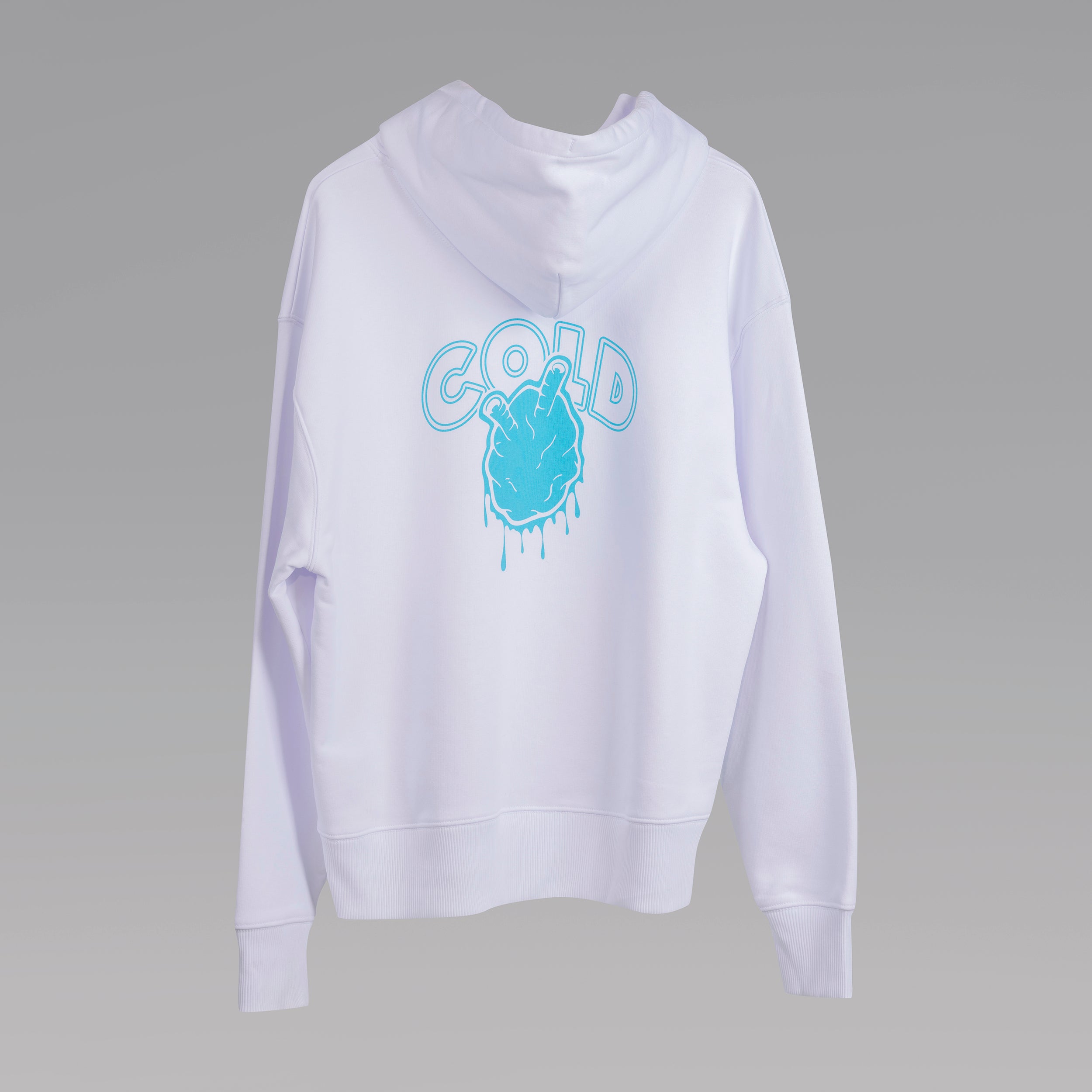 'Cold Heart' White Hoodie by Taschan