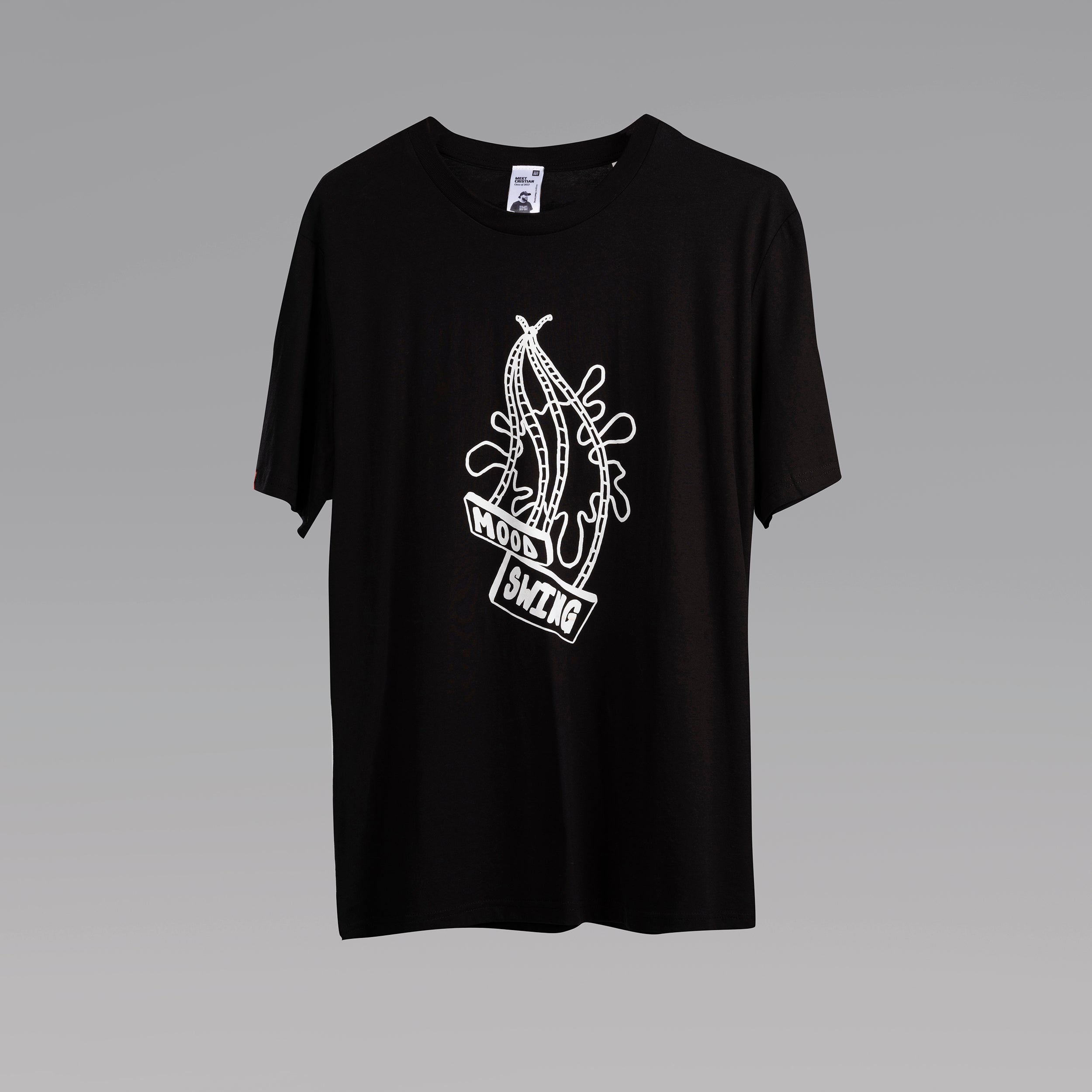 'Mood Swing' Black T-shirt by Cristian