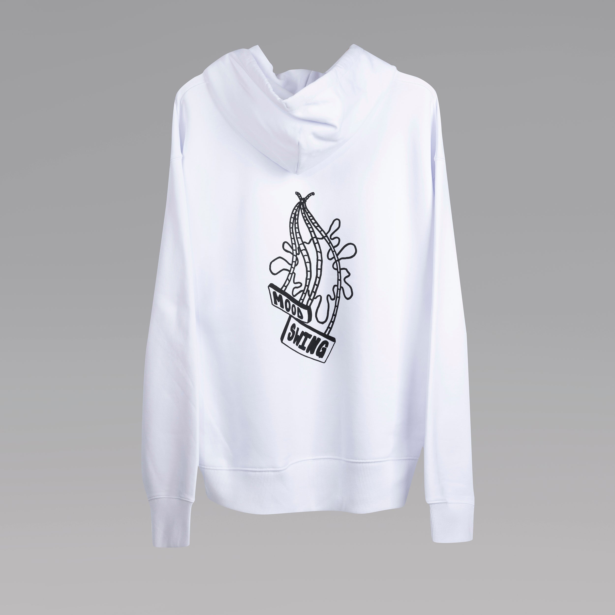 'Mood Swing' White Hoodie by Cristian