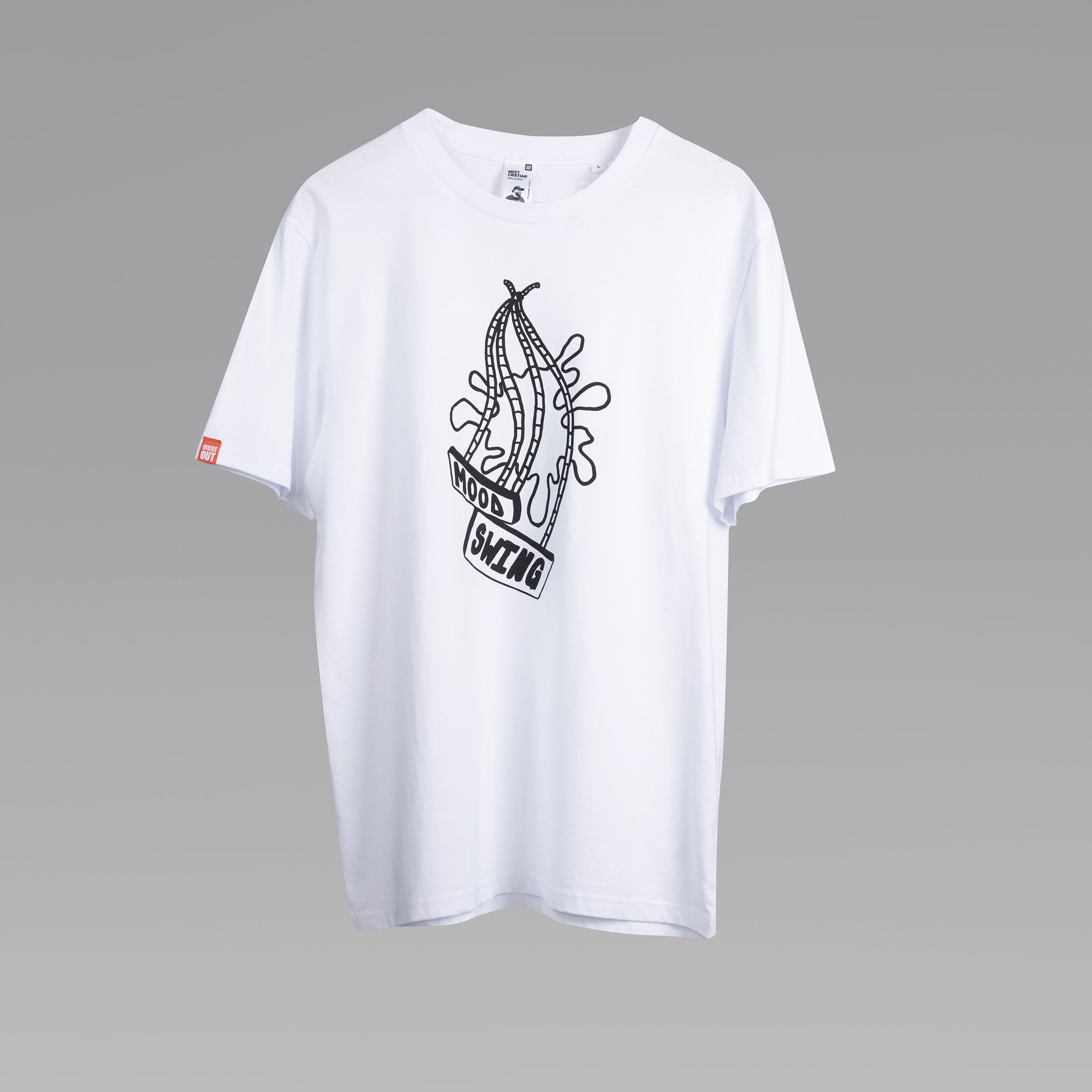 'Mood Swing' White T-shirt by Cristian