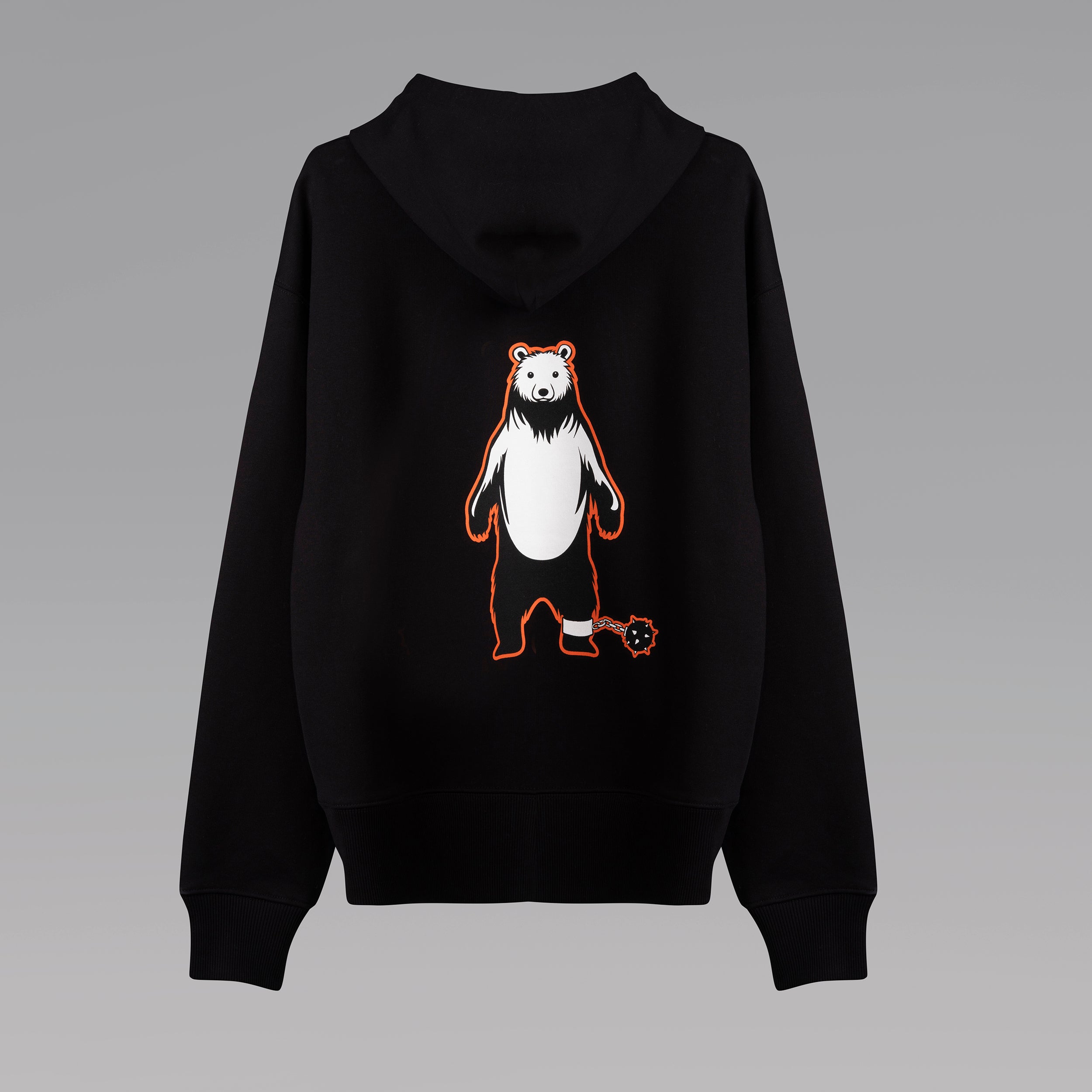 'Zen Bear' Black Hoodie by Lawrence